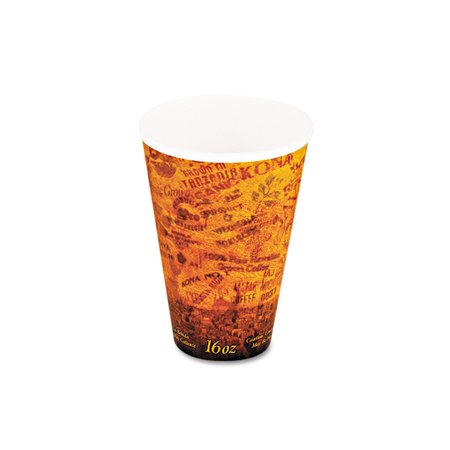 Dart Foam Hot/Cold Cups, 16oz, Brown/Black, PK1000 16U16ESC